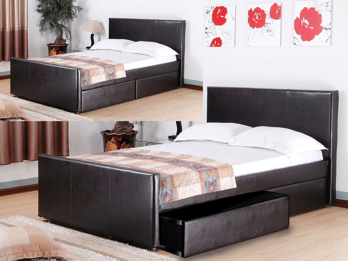 Credit Crunch Carpets Nottingham Britannic Faux Leather 4 Drawer