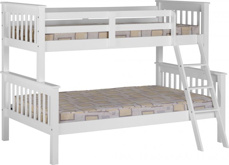 Neptune Triple Sleeper Bunk Bed In White