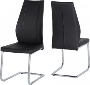 A1 Chair in Black PU/Chrome