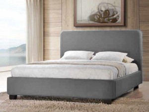 Opalia Fabric Double Bed in Grey