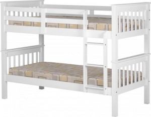 Neptune 3 foot Bunk Bed in White