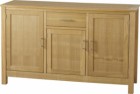 Oakleigh 3 Door 1 Drawer Sideboard in Natural Oak Veneer