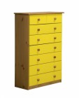 Verona 6+2 Drawer Chest Antique With Lime Details