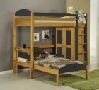 Maximus L Shape High Sleeper Antique With Graphite Details