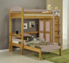 Maximus L Shape High Sleeper Antique With Pink Details