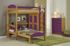 Maximus L Shape High Sleeper Set 2 Antique With Lilac Details