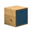 Cube with cover in Antique with Blue Detail