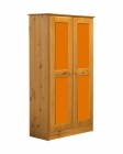 Verona 2 Door Wardrobe Antique With Orange Details