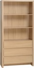 Kingston 3 Drawer Bookcase in Euro Oak