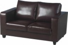 Tempo Two Seater Sofa in Expresso Brown Faux Leather