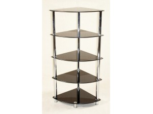 Cologne Black 5 Tier Corner Rack