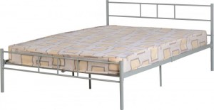 Devon 4 foot 6 inch Bed in Silver