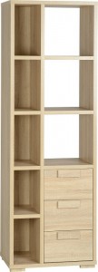 Cambourne 3 Drawer Display Unit in Sonoma Oak Effect Veneer