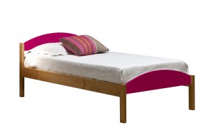 Maximus 3ft Bed Antique With Fuschia Details