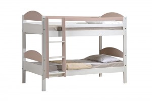 Maximus Bunk Bed 3ft White With Pink Details