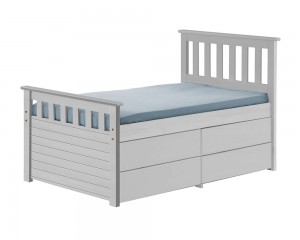 Captains Short Ferrara Storage Bed 3ft White