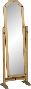Corona Cheval Mirror in Distressed Waxed Pine