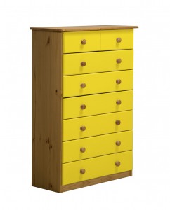 Verona 6+2 Drawer Chest Antique With Lime Details