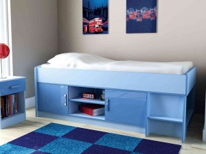 Ottawa 2 Tones 3 foot Cabin Bed in Blue