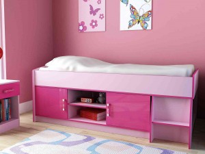 Ottawa 2 Tones 3 foot Cabin Bed in Pink