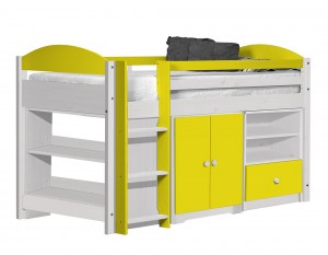 Maximus Mid Sleeper Set 2 White With Lime Details