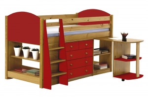 Verona Mid Sleeper Set 1 Antique With Red Details