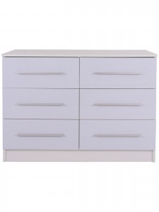 Toronto 3 + 3 Drawer Chest in White
