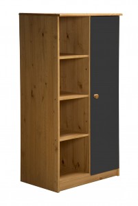 Avola One Door Cupboard Antique With Graphite Details