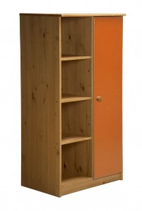 Avola One Door Cupboard Antique With Orange Details