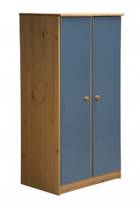 Avola Two Door Cupboard Antique With Blue Details