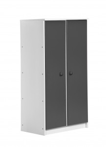 Avola Two Door Cupboard White With Graphite Details