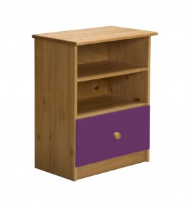 Gela Two Shelf And One Drawer Unit Antique With Lilac Details