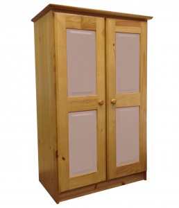 Verona Tall Boy With Drawers Antique With Pink Details