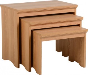 Regent Nest of Tables Teak Effect Veneer