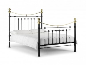 Victoria King Size Bed in Satin Black