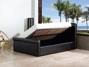 Carolina 4'6 Side Gas Lift Bed Brown