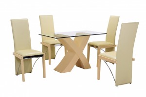 Arizona 4 Chair Dining Set in Beech