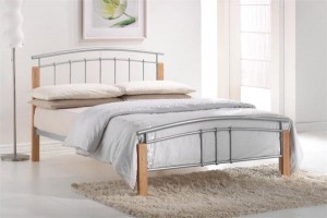 Tetras King Size Bed in Silver