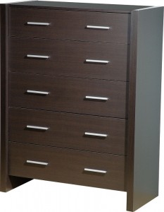 Denver 5 Drawer Chest in Expresso Brown