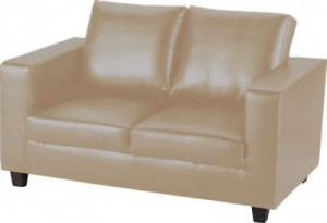Tempo Two Seater Sofa in Taupe Faux Leather
