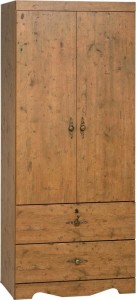 Cairo 2 Door 2 Drawer Wardrobe in Dark Kennedy Pine Effect Veneer