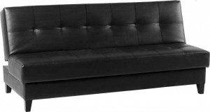 Vanya Sofa Bed in Black PVC
