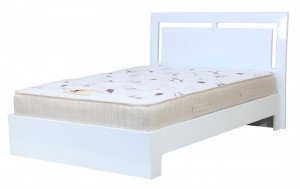 Sokoto White High Gloss Double Bed