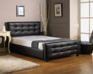 Urban King Size Bed in Faux Leather