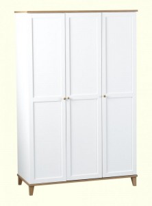 Arcadia 3 Door Wardrobe in White/Ash Veneer