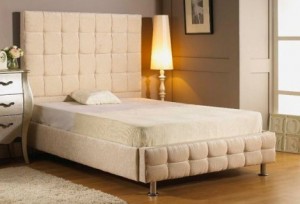 Cream Sarah King Size Bed