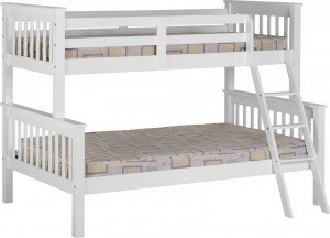 Neptune Triple Sleeper Bunk Bed in White