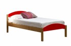 Maximus 3ft Bed Antique With Red Details