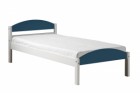 Maximus 3ft Bed White With Blue Details