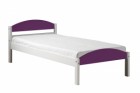 Maximus 3ft Bed White With Lilac Details